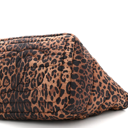 Dolce & Gabbana Nylon Leopard Print Sicily Shopper Tote Brown 9 of 10