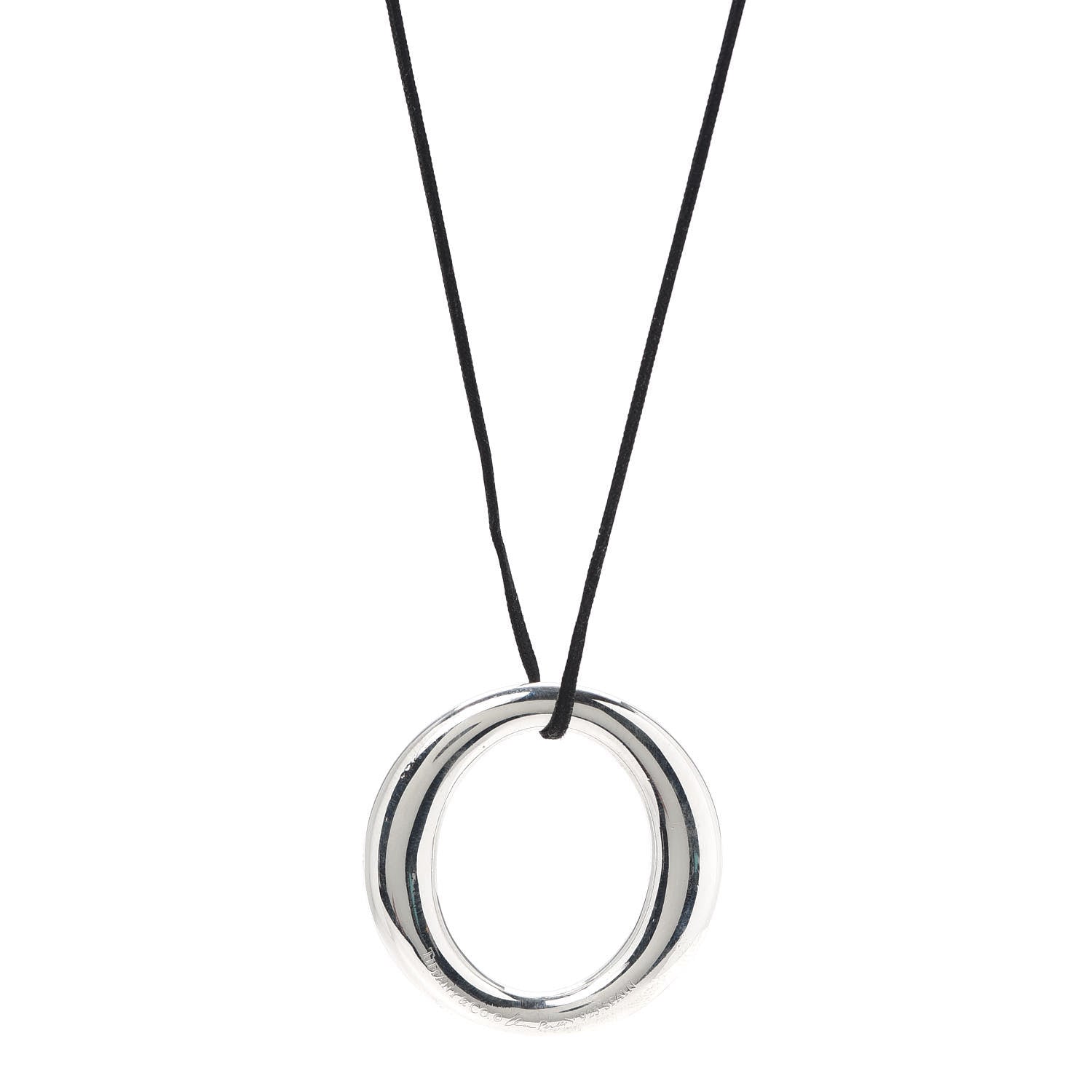 Tiffany Sterling Silver Elsa Peretti Sevillana Pendant Necklace 1 of 6