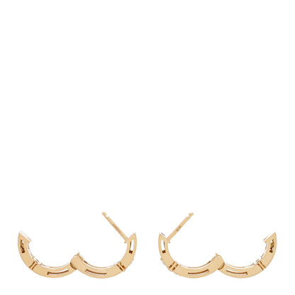 Roberto Coin 18K Yellow Gold Diamond Small Love in Verona Hoop Earrings 3 of 5