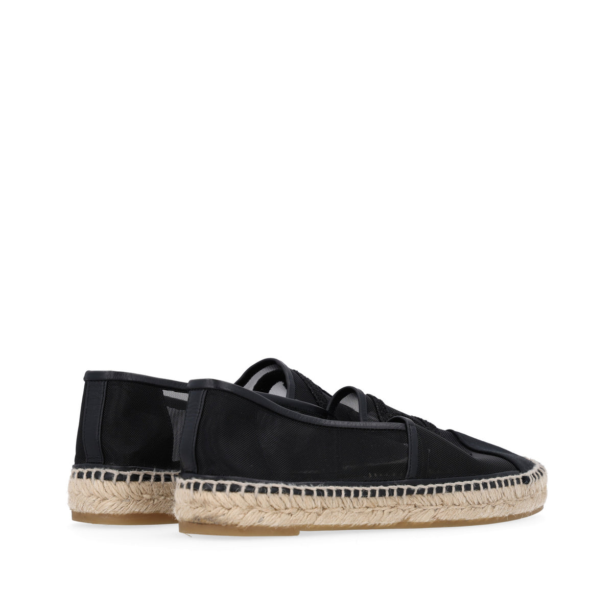 Chanel Mesh Grosgrain CC Espadrilles 40 Black 5 of 9
