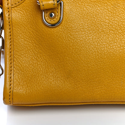 Balenciaga Chevre Silver Metallic Edge Hardware Nano City Jaune Epi 12 of 20