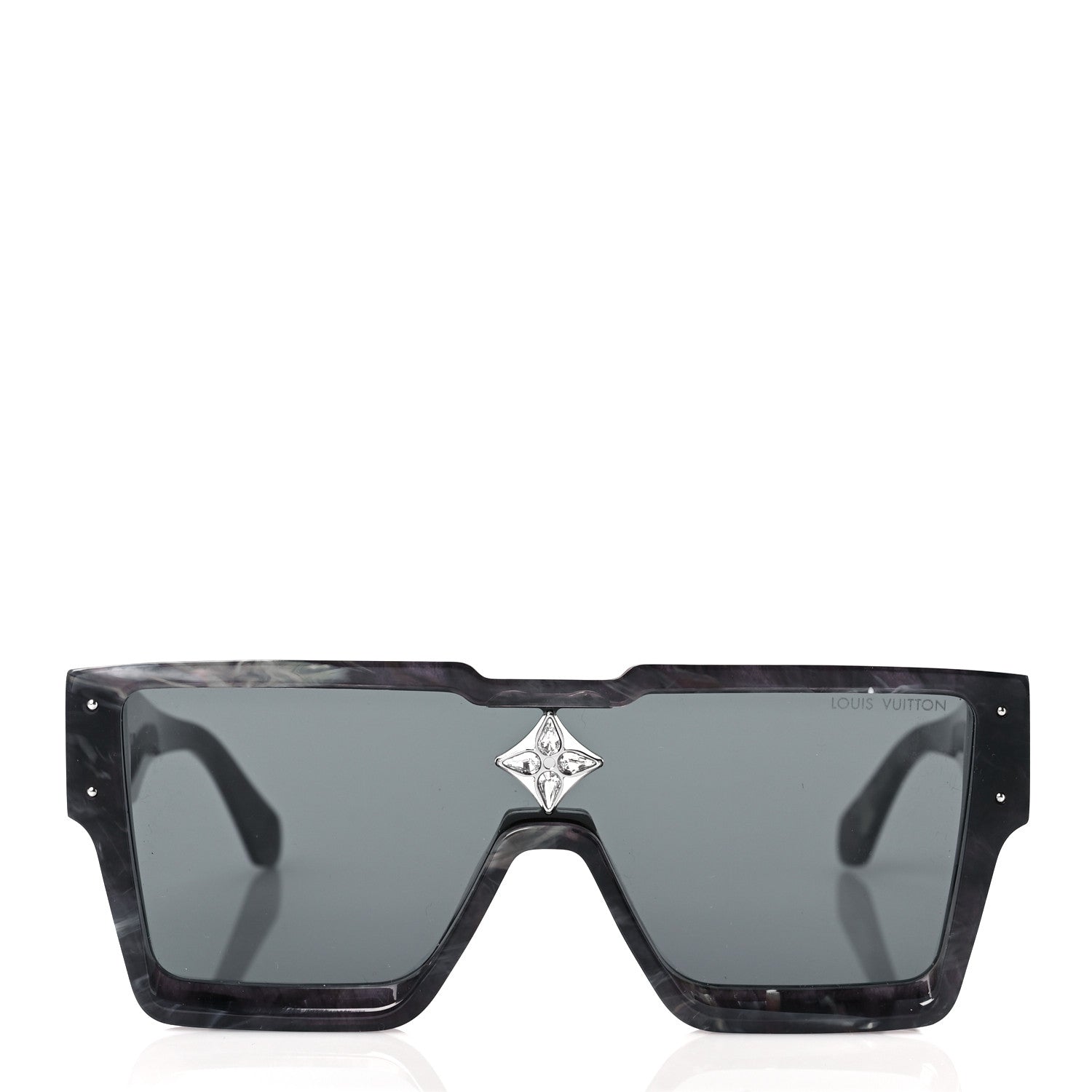 Louis Vuitton Marble Acetate Cyclone Sunglasses Z1789E Grey 2 of 7