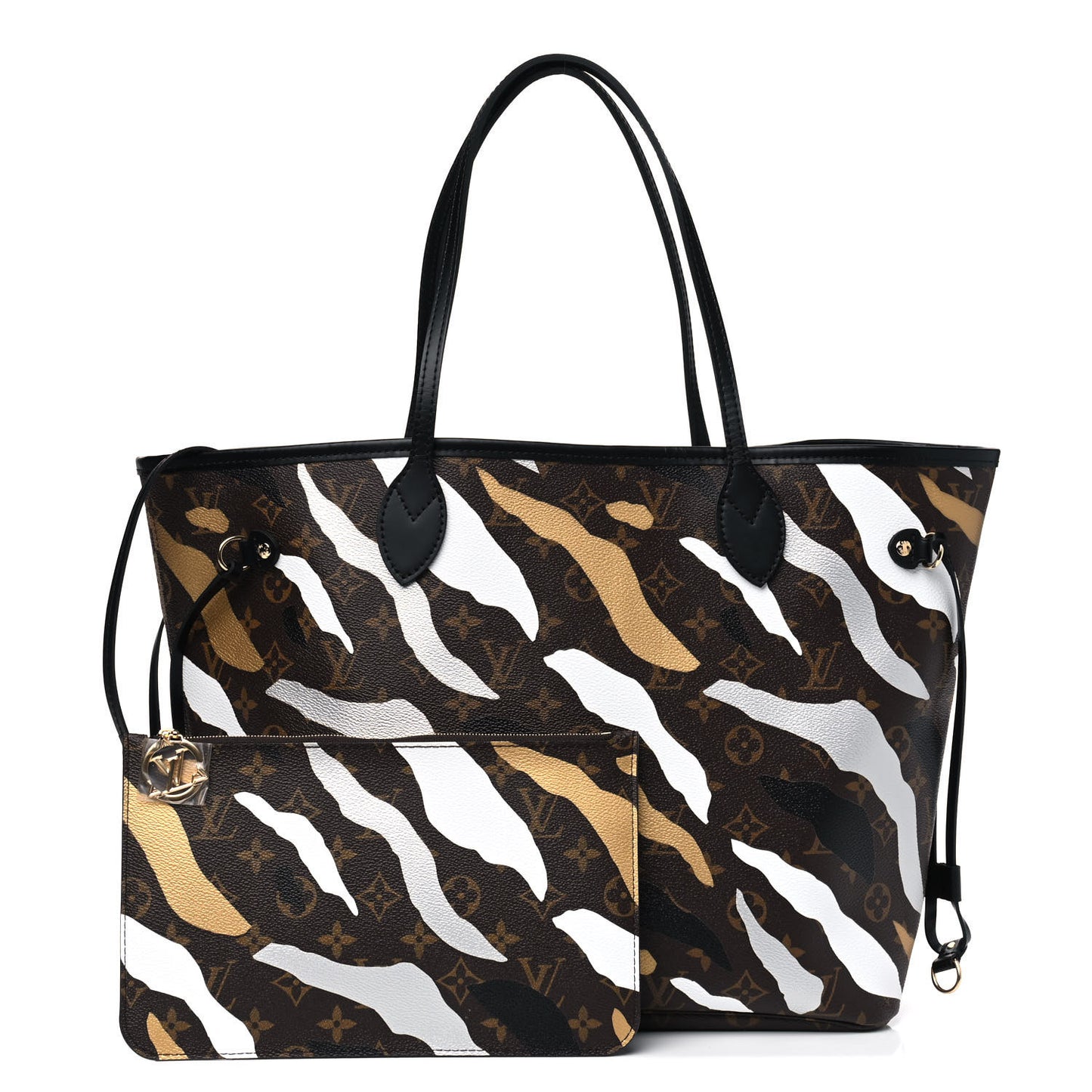 X LOL Monogram Neverfull MM Gold Silver