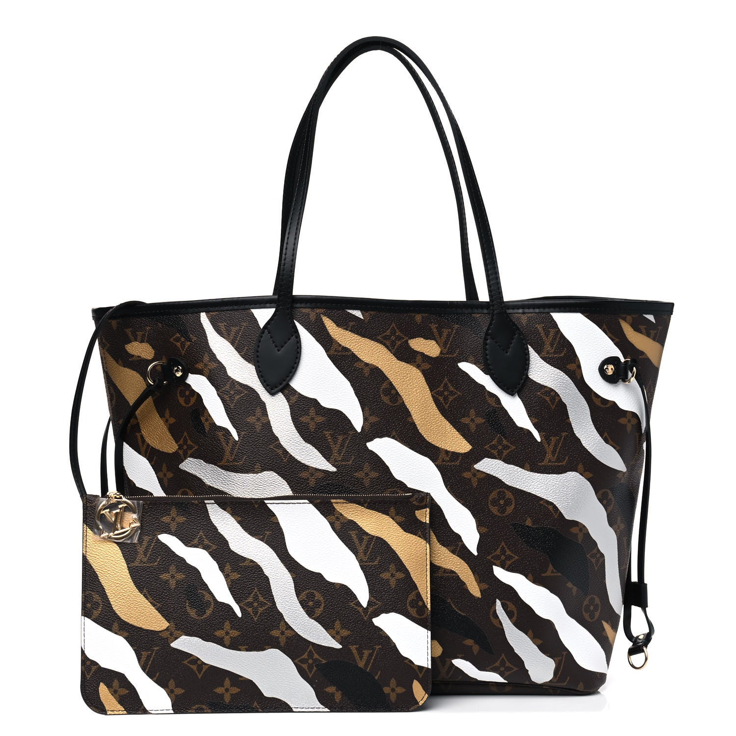 Louis Vuitton X LOL Monogram Neverfull MM Gold Silver 1 of 4