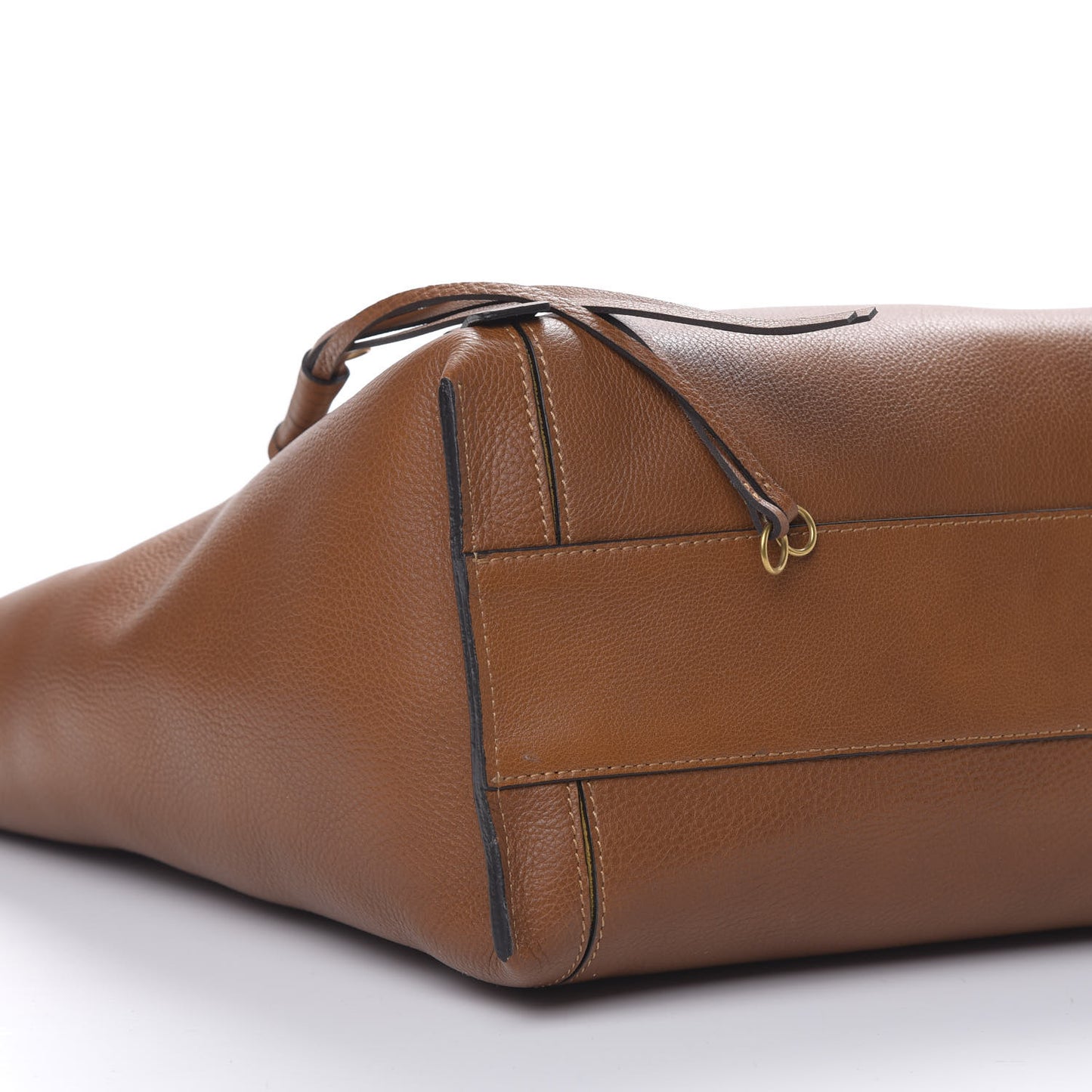 Smooth Calfskin Medium Milo Shopping Tote Caramel