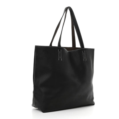 Hermes Taurillon Clemence Double Sens 45 Reversible Tote Black Havane 4 of 17