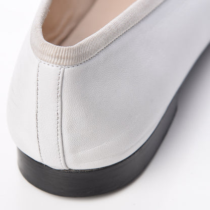 Chanel Lambskin Cap Toe CC Ballerina Flats 37 White Black 15 of 16