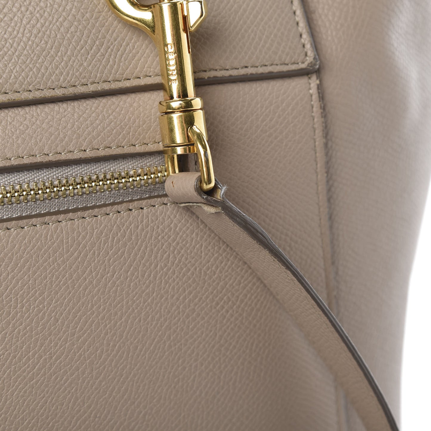 Grained Calfskin Mini Belt Bag Light Taupe