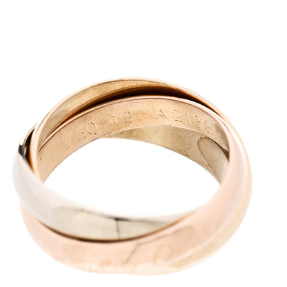 Cartier 18K Pink Yellow White Gold Classic Les Must De Cartier Trinity Ring 49 5 5 of 6