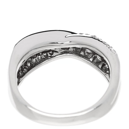 Parker & West by FASHIONPHILE Platinum Diamond 1.20ctw Crossover Band Ring  52 6 7 of 9