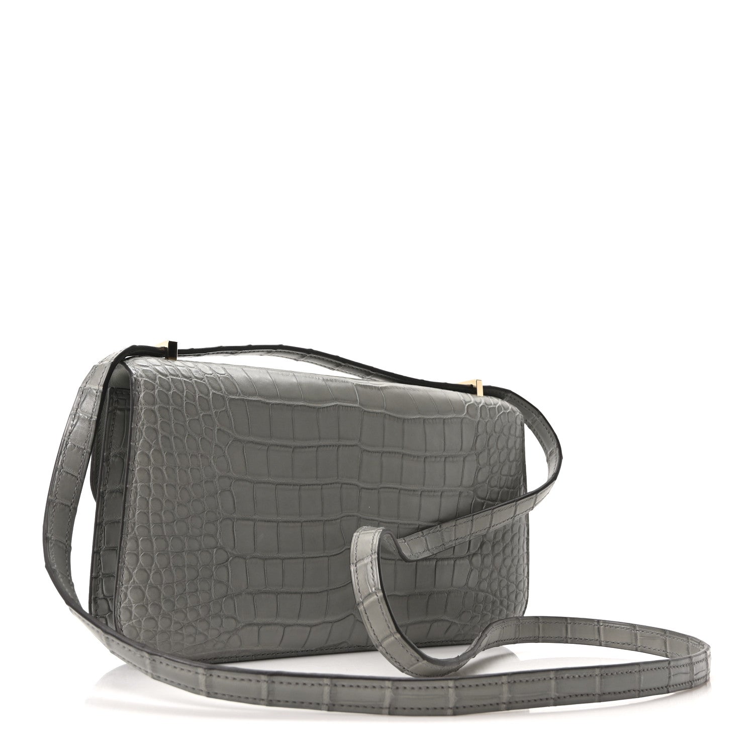 Hermes Matte Alligator Constance 1-Elan Gris Cement 4 of 12