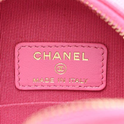 Chanel Caviar Quilted Round Clutch With Chain Pink 6 of 9