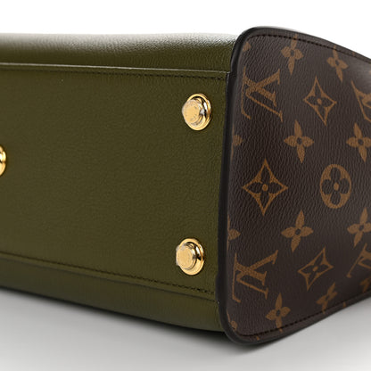 Louis Vuitton Calfskin Monogram On My Side MM Laurier Green Toffee Latte Beige 10 of 11