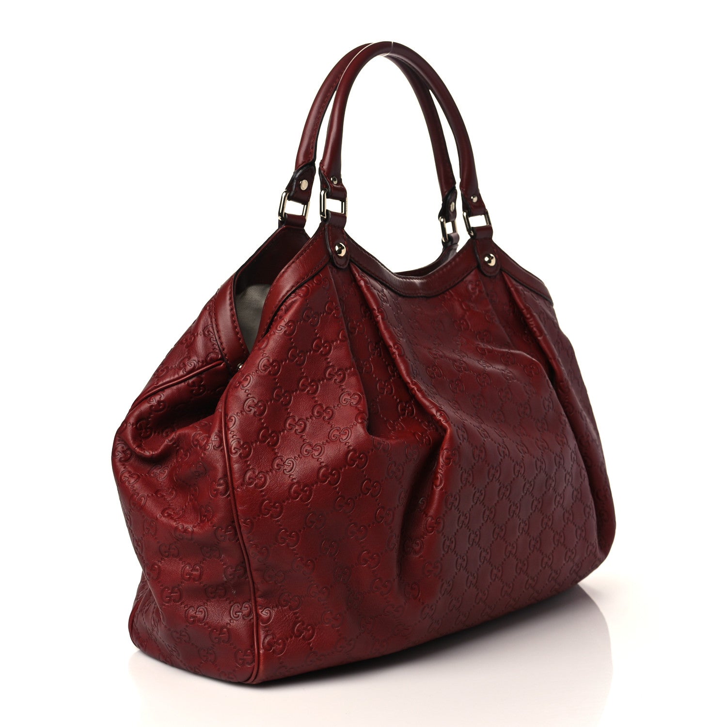 Gucci Guccissima Large Sukey Tote Red 2 of 7