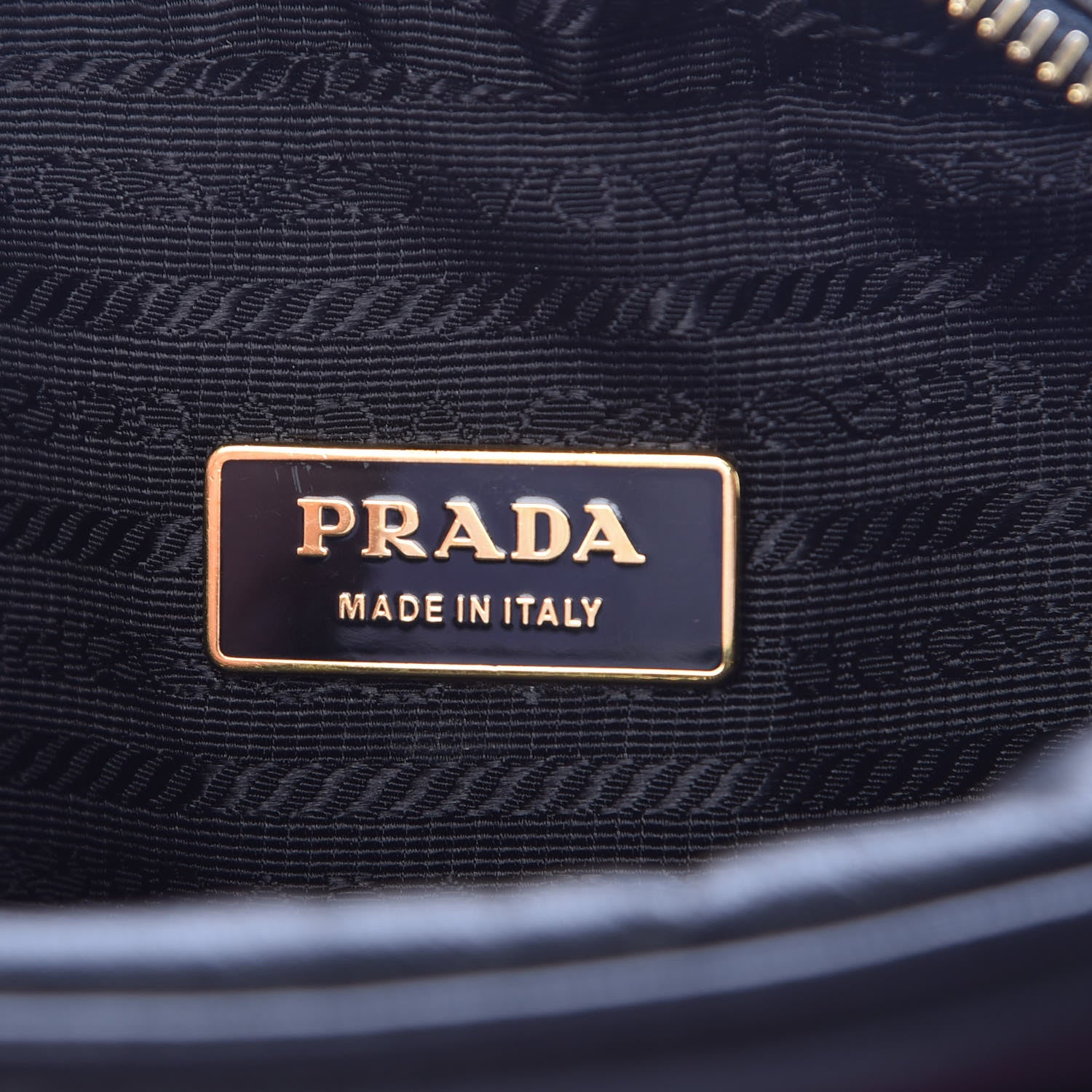 Prada Nappa Zippers Bow Clutch Black Pink 6 of 11