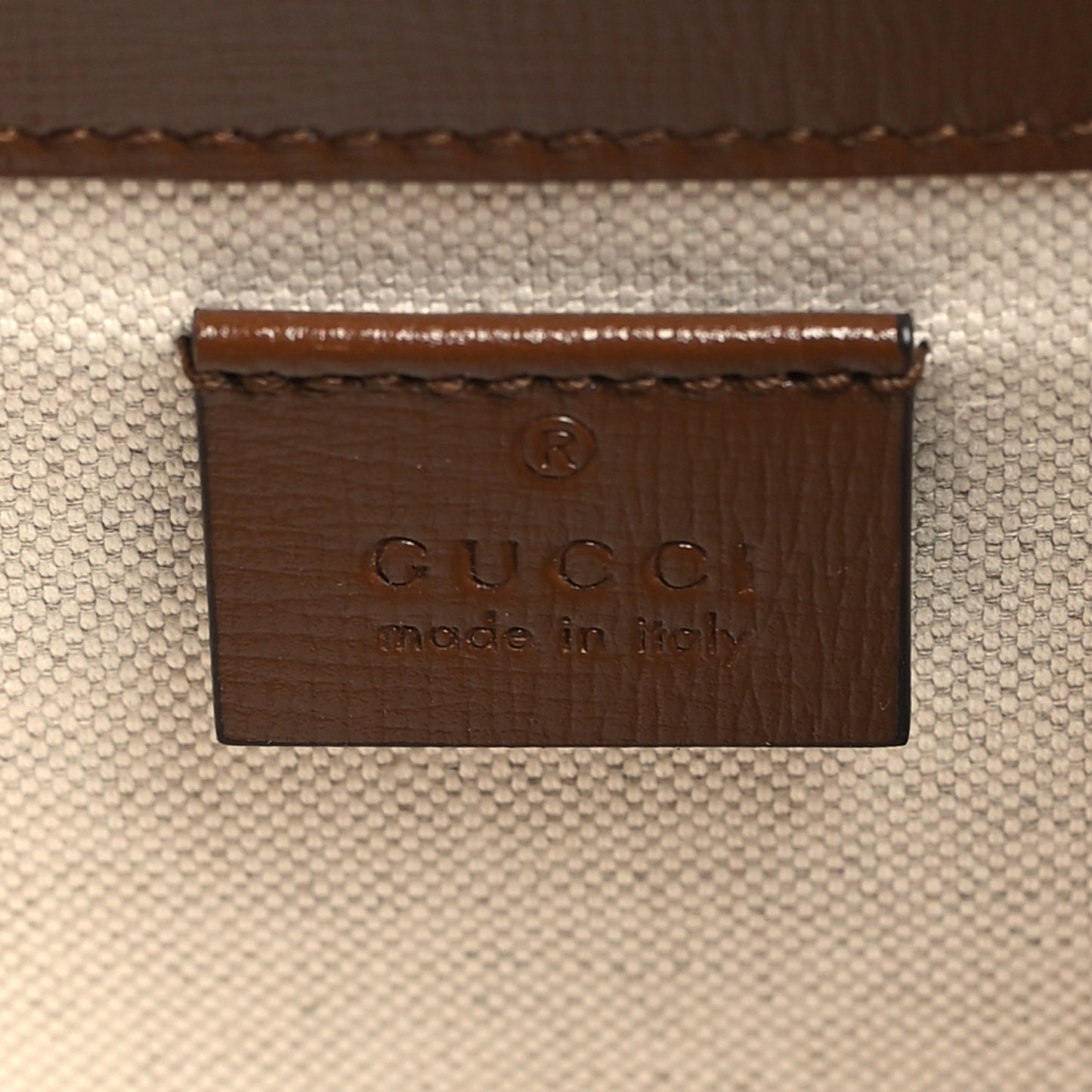 GG Supreme Monogram Azalea Calfskin Mini Horsebit 1955 Foldover Top Handle Bag Beige Ebony Brown Sugar