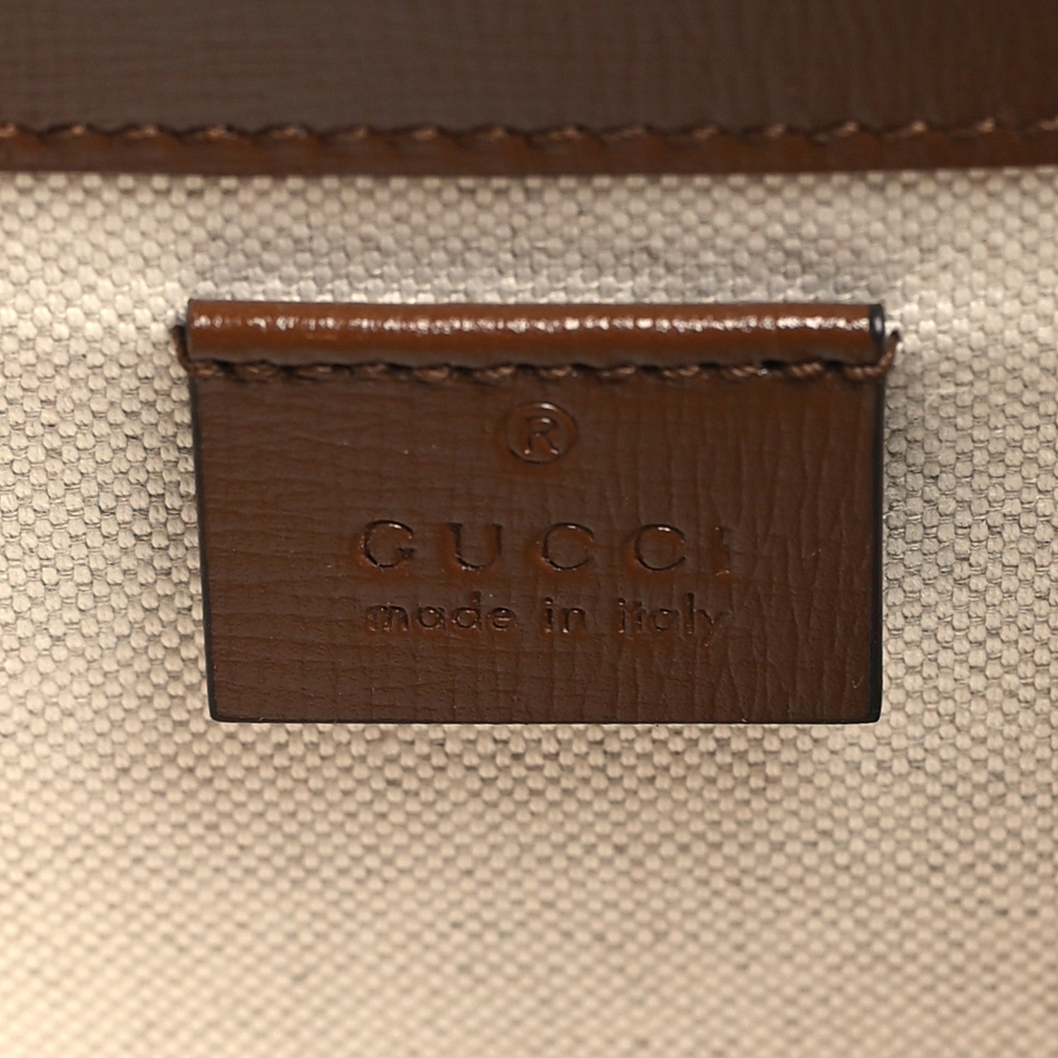 Gucci GG Supreme Monogram Azalea Calfskin Mini Horsebit 1955 Foldover Top Handle Bag Beige Ebony Brown Sugar 6 of 14