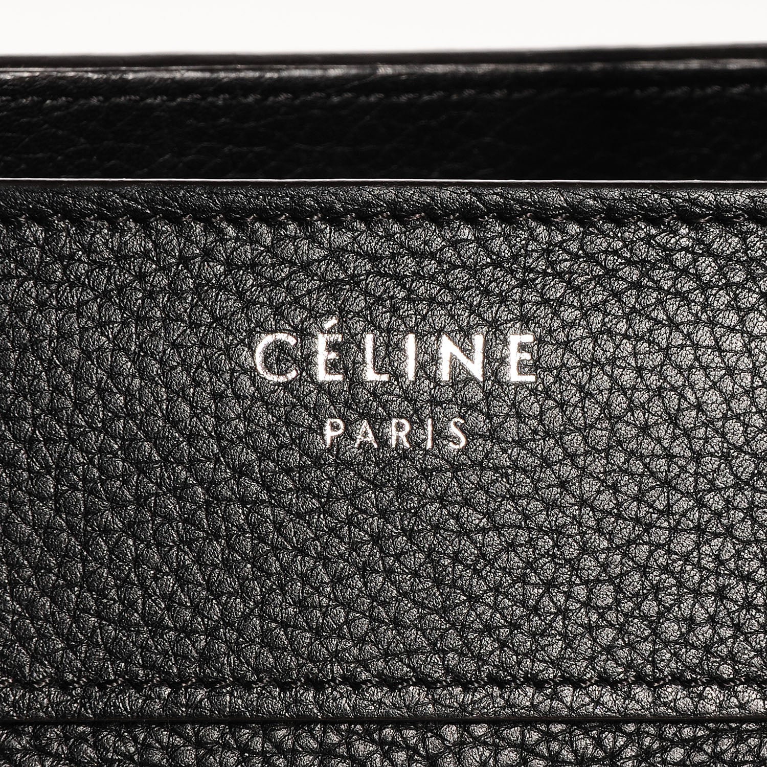 Celine Drummed Calfskin Micro Luggage Black 6 of 9