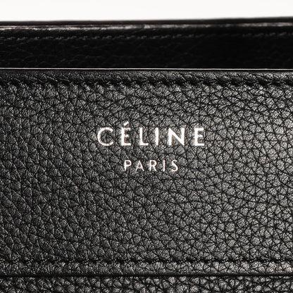 Celine Drummed Calfskin Micro Luggage Black 6 of 9