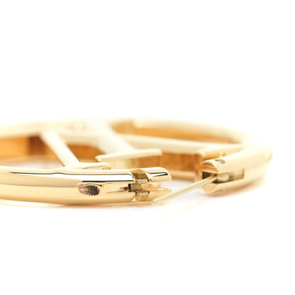 Louis Vuitton Metal Louise Hoop Earrings Gold 6 of 7