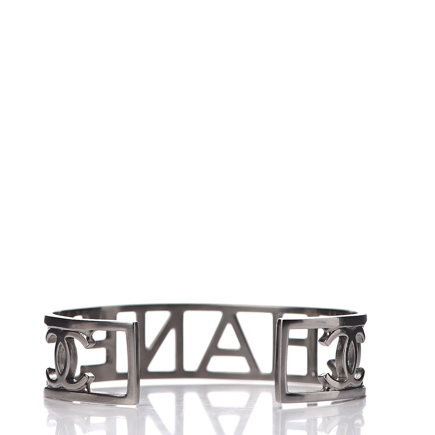 Metal Logo Cuff Silver