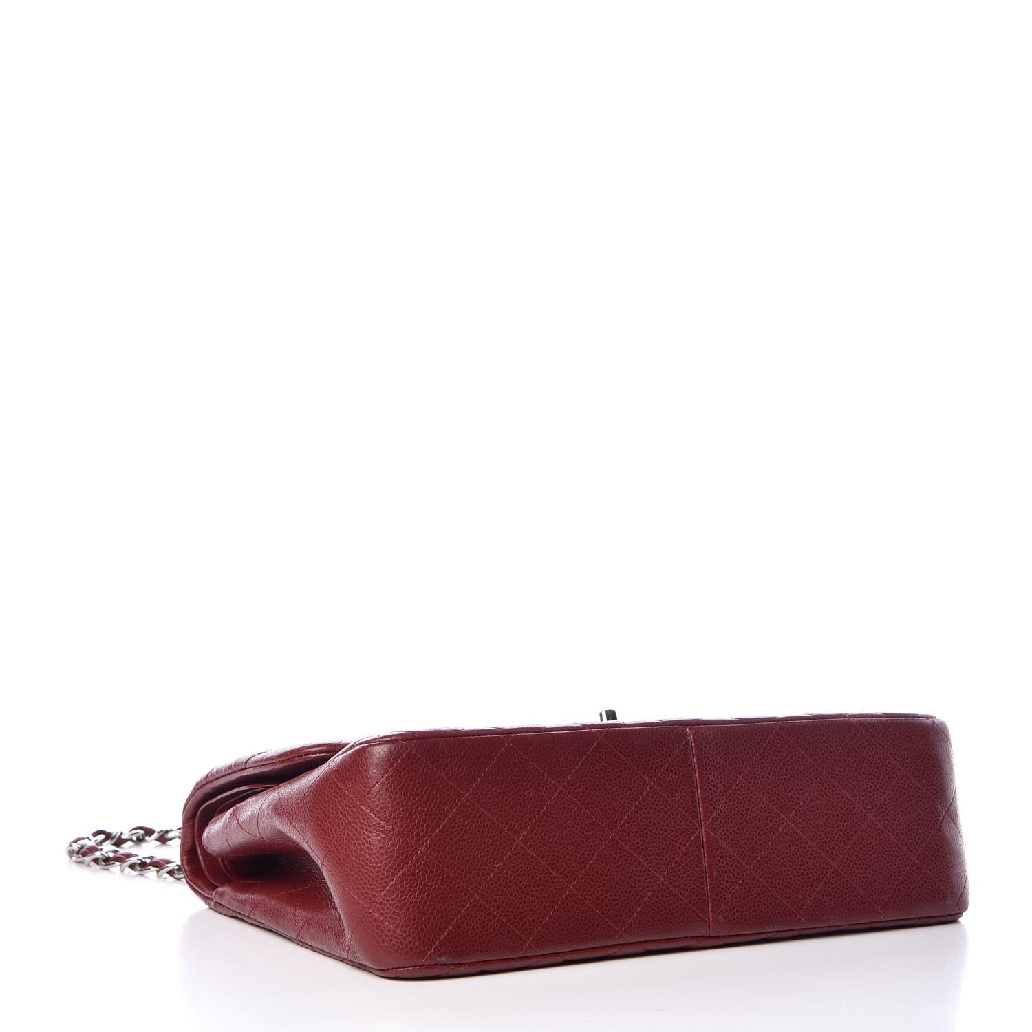 Chanel Caviar Quilted Jumbo Double Flap Burgundy 5 of 13