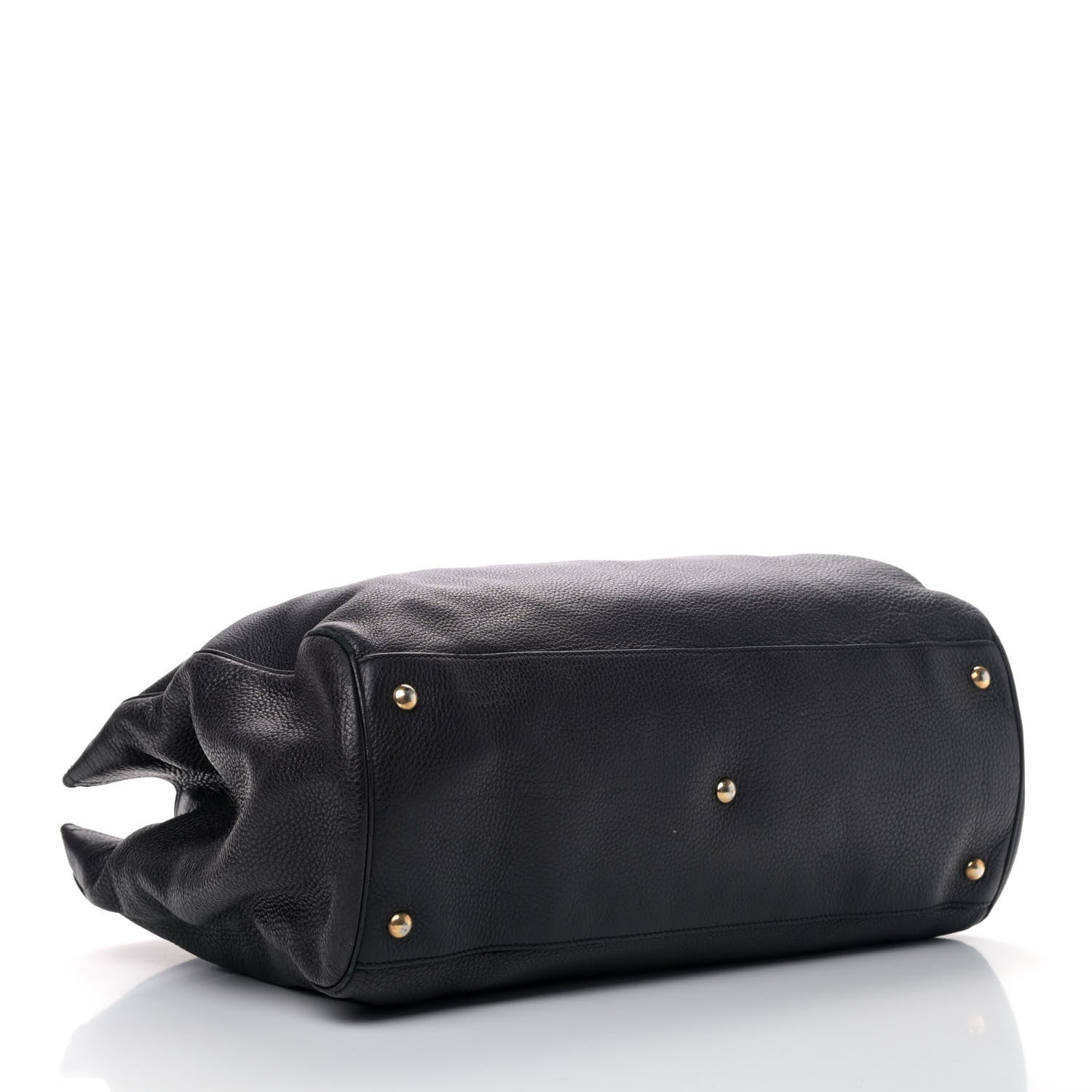 Gucci Calfskin Large Bamboo Shopper Tote Black 3 of 4