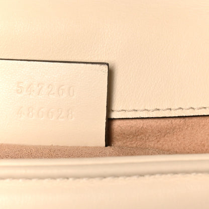 Gucci Calfskin Matelasse Mini GG Marmont Top Handle Shoulder Bag White 7 of 10