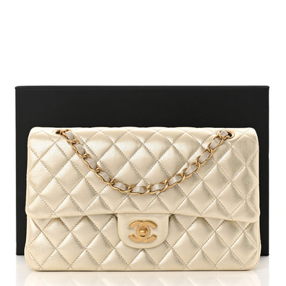 Chanel Metallic Lambskin Quilted Medium Double Flap Gold 11 of 11