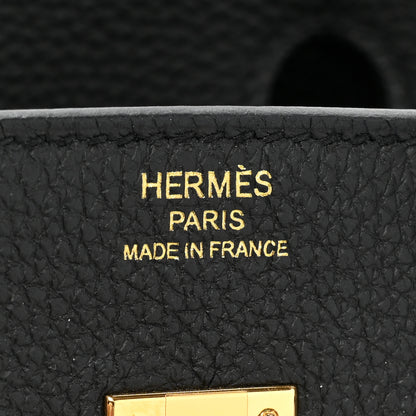 Hermes Togo Birkin 25 Black 6 of 9