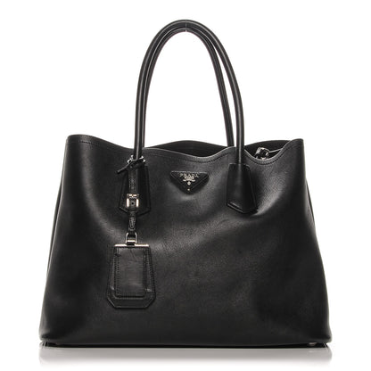 Prada City Calf Medium Double Bag Nero Black 1 of 6