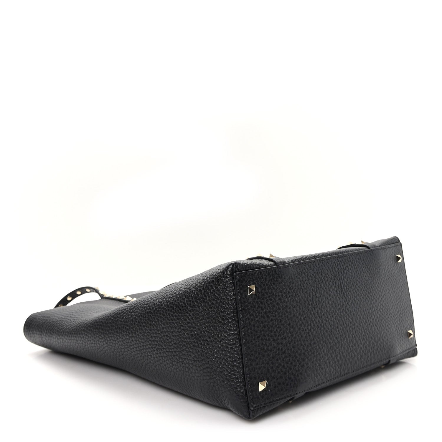 Valentino Garavani Grained Calfskin North South Rockstud Tote Black 5 of 10