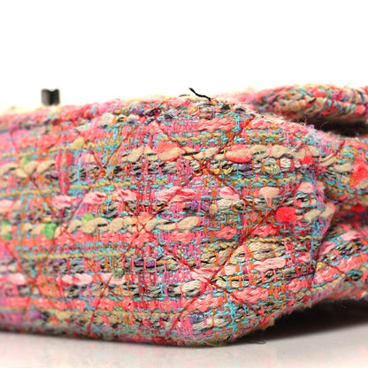 Chanel Tweed Quilted Medium Double Flap Pink 10 of 10