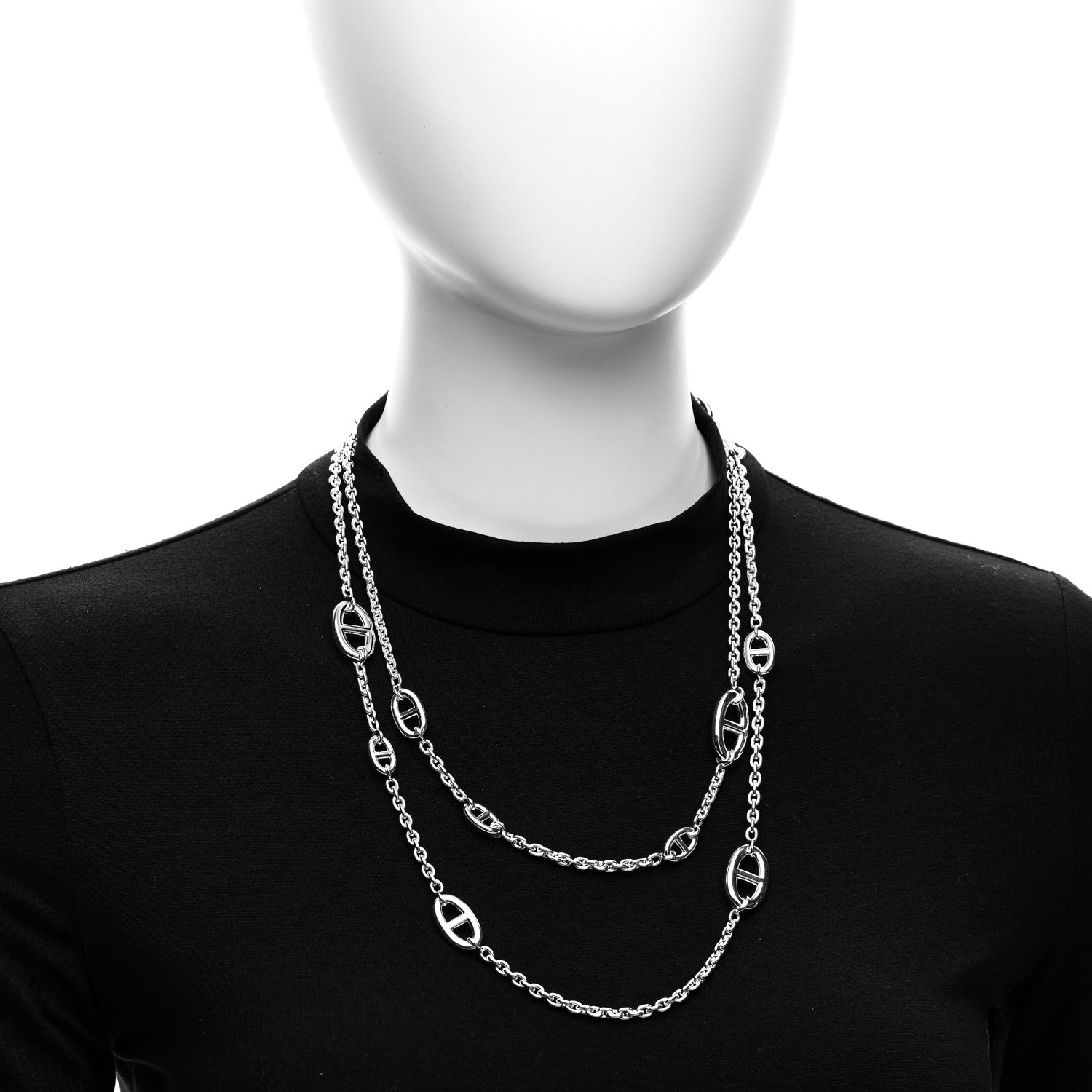 Hermes Sterling Silver Farandole Necklace 120 2 of 6