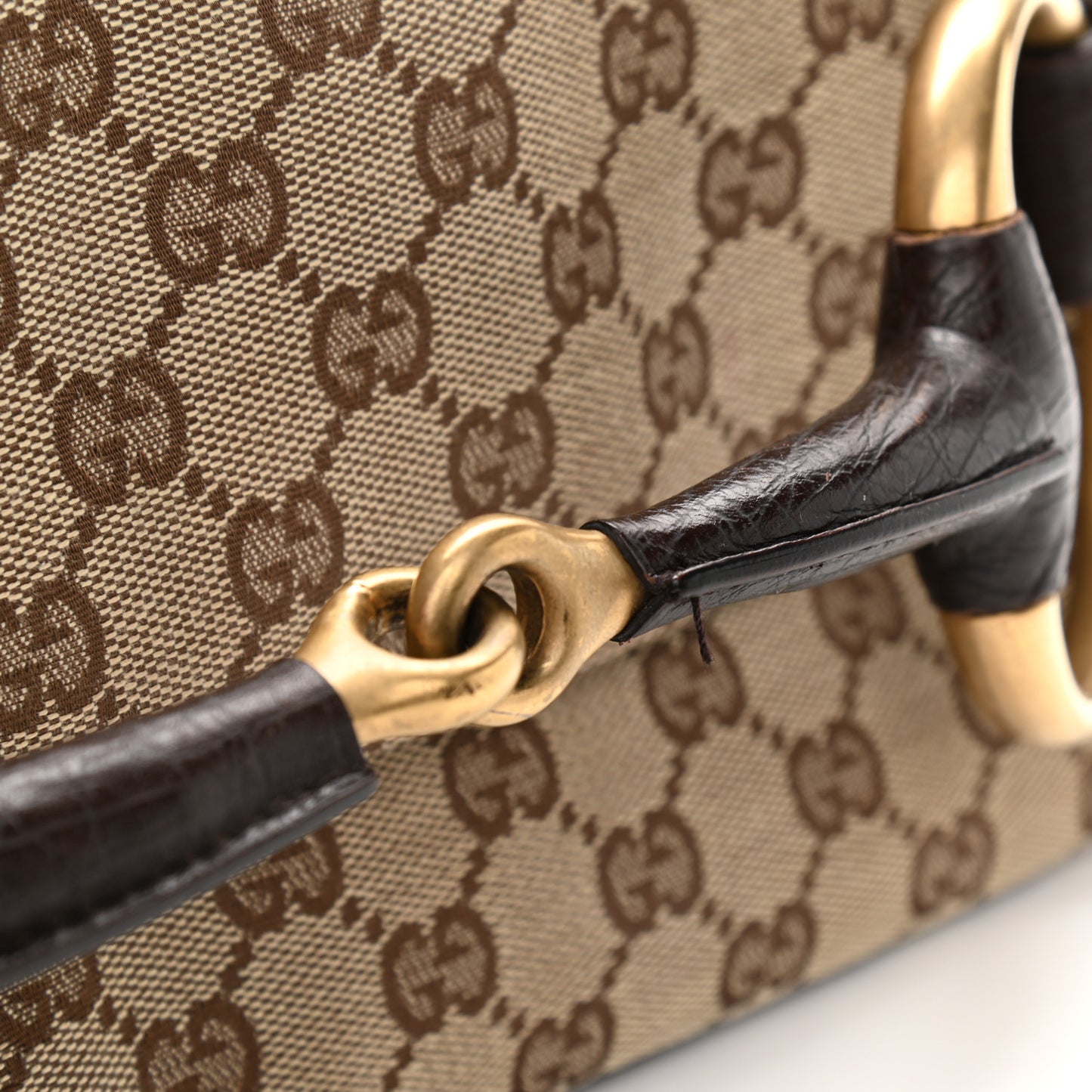 Monogram Horsebit Clutch Dark Brown