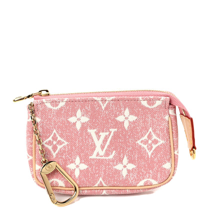 Louis Vuitton Denim Jacquard Monogram Micro Pochette Accessories Rose 1 of 6