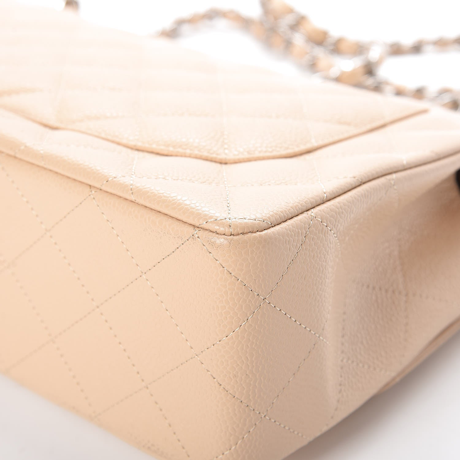 Chanel Caviar Quilted Jumbo Double Flap Beige Clair 12 of 13