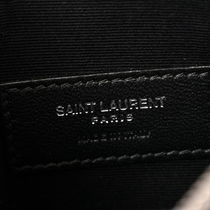 Saint Laurent Grain De Poudre Chevron Monogram Bill Pouch Black 6 of 7