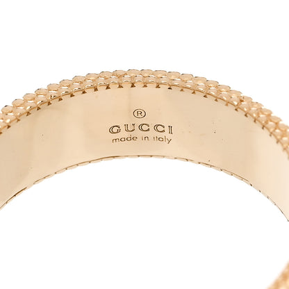 Gucci 18K Yellow Gold Enamel 6mm Icon Blooms Ring 54 6.75 4 of 6