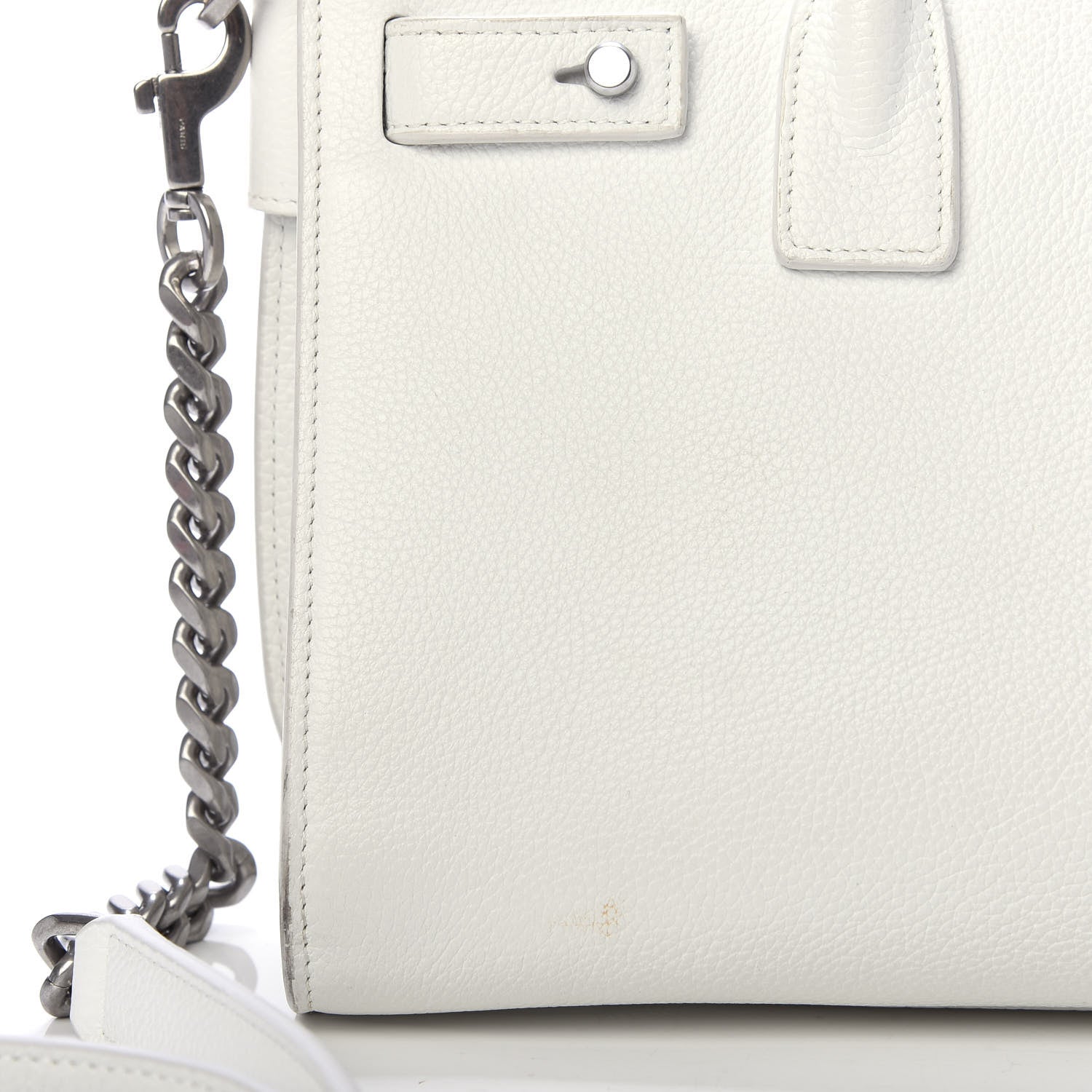 Saint Laurent Grained Calfskin Baby Supple Sac De Jour White 20 of 22