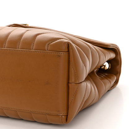 Saint Laurent Calfskin Y Quilted Monogram Medium Loulou Chain Satchel Dark Natural 9 of 9