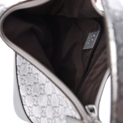 Gucci Metallic Guccissima Small Hobo Silver 5 of 10