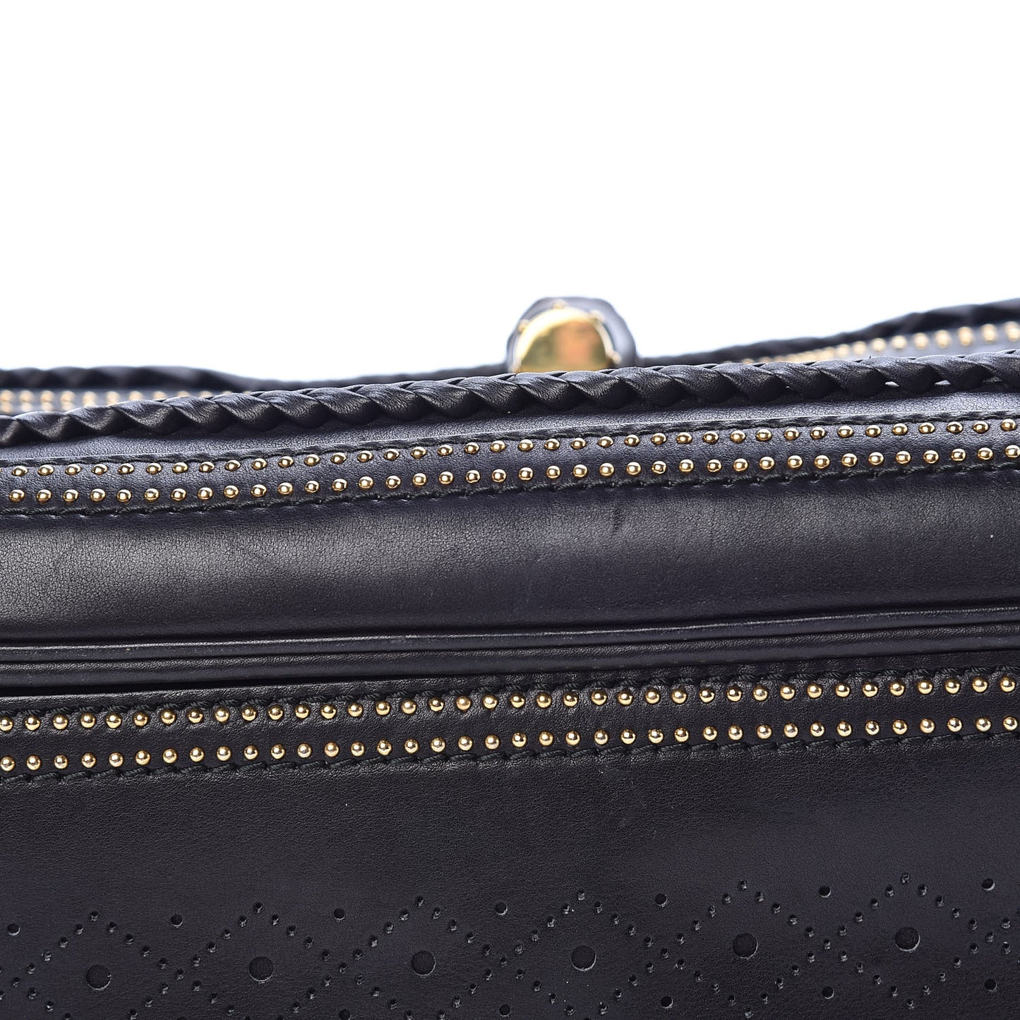 Calfskin New Bamboo Large Top Handle Bag Black