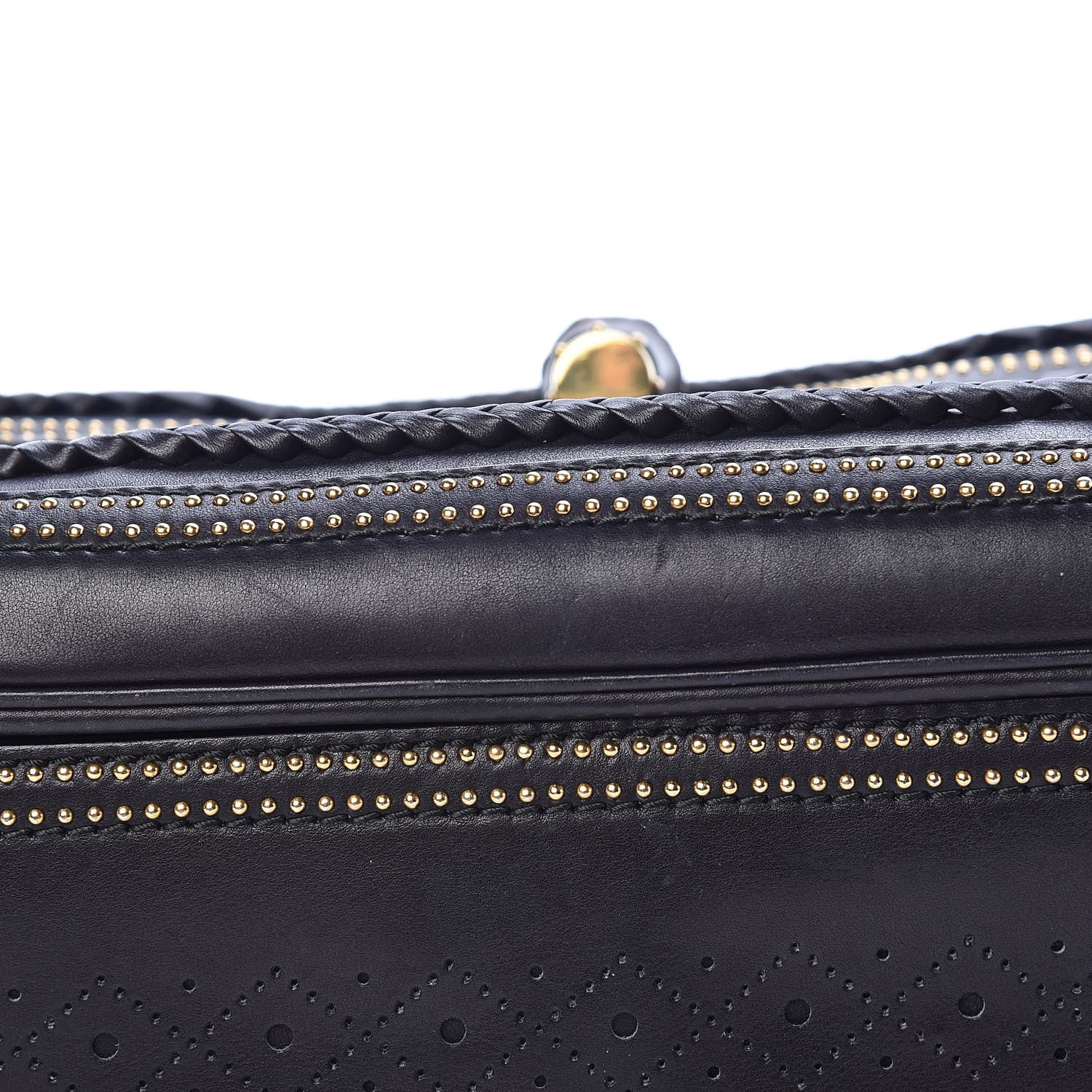 Gucci Calfskin New Bamboo Large Top Handle Bag Black 11 of 22