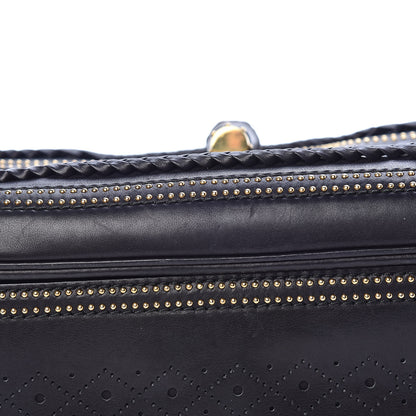 Gucci Calfskin New Bamboo Large Top Handle Bag Black 11 of 22