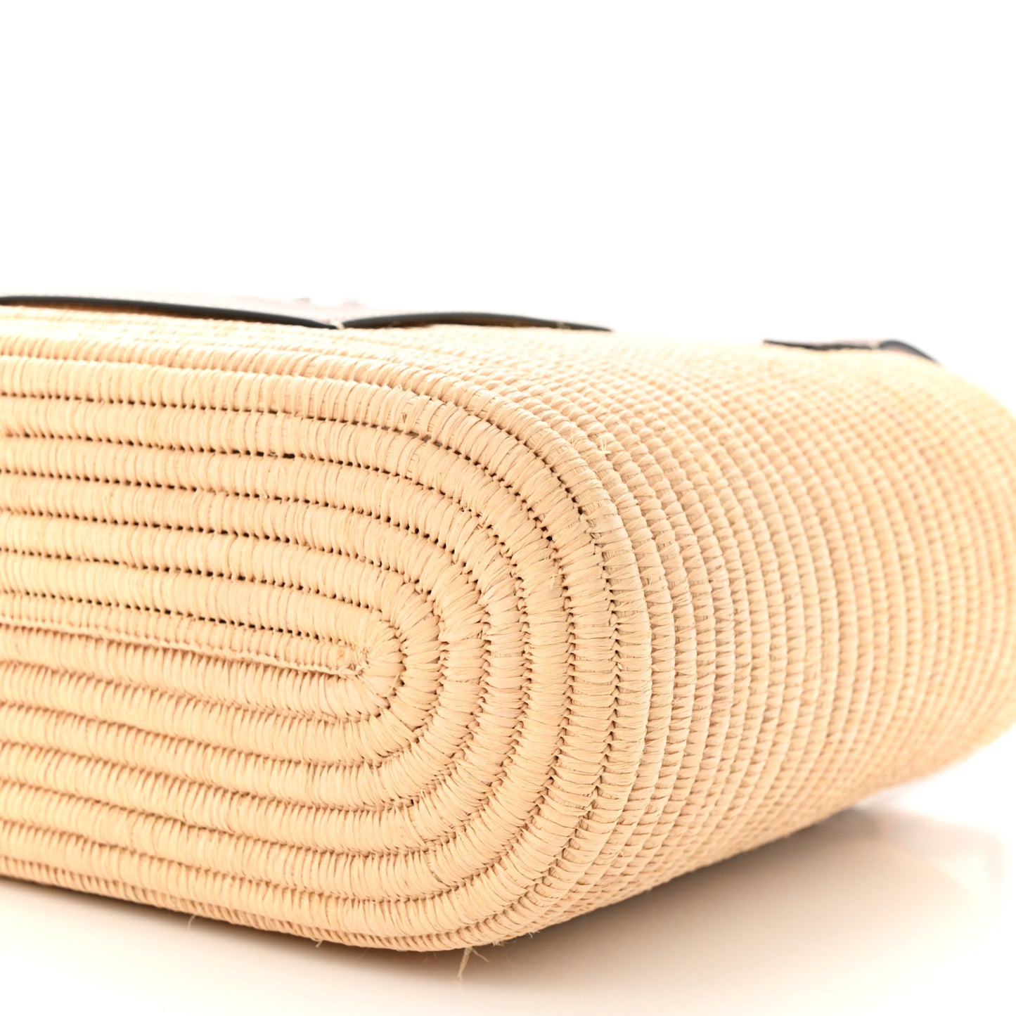 Raffia Small Square Basket Tote Bag Natural Tan