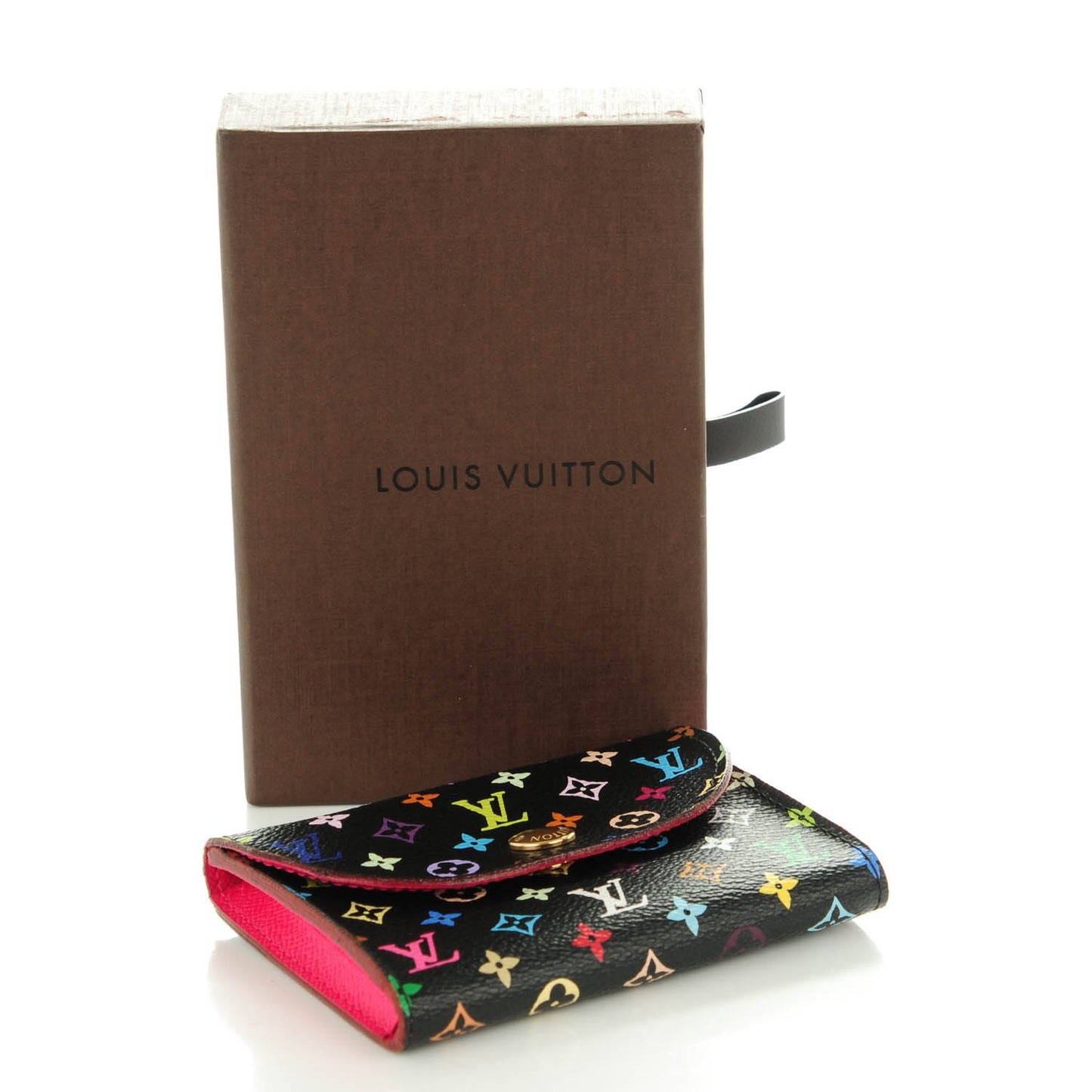 Monogram Multicolor Business Card Holder Black Grenade