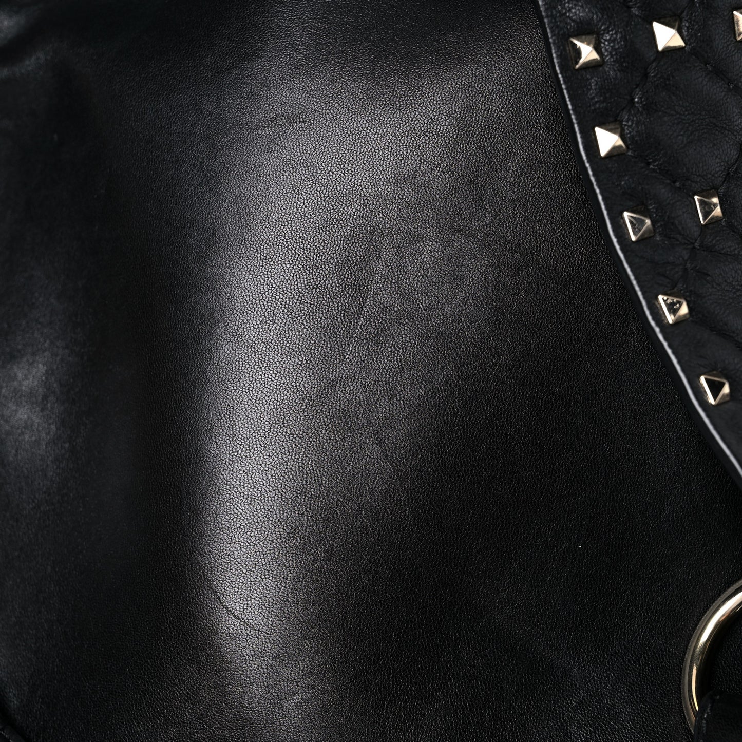 Nappa Quilted Small Rockstud Spike Backpack Black