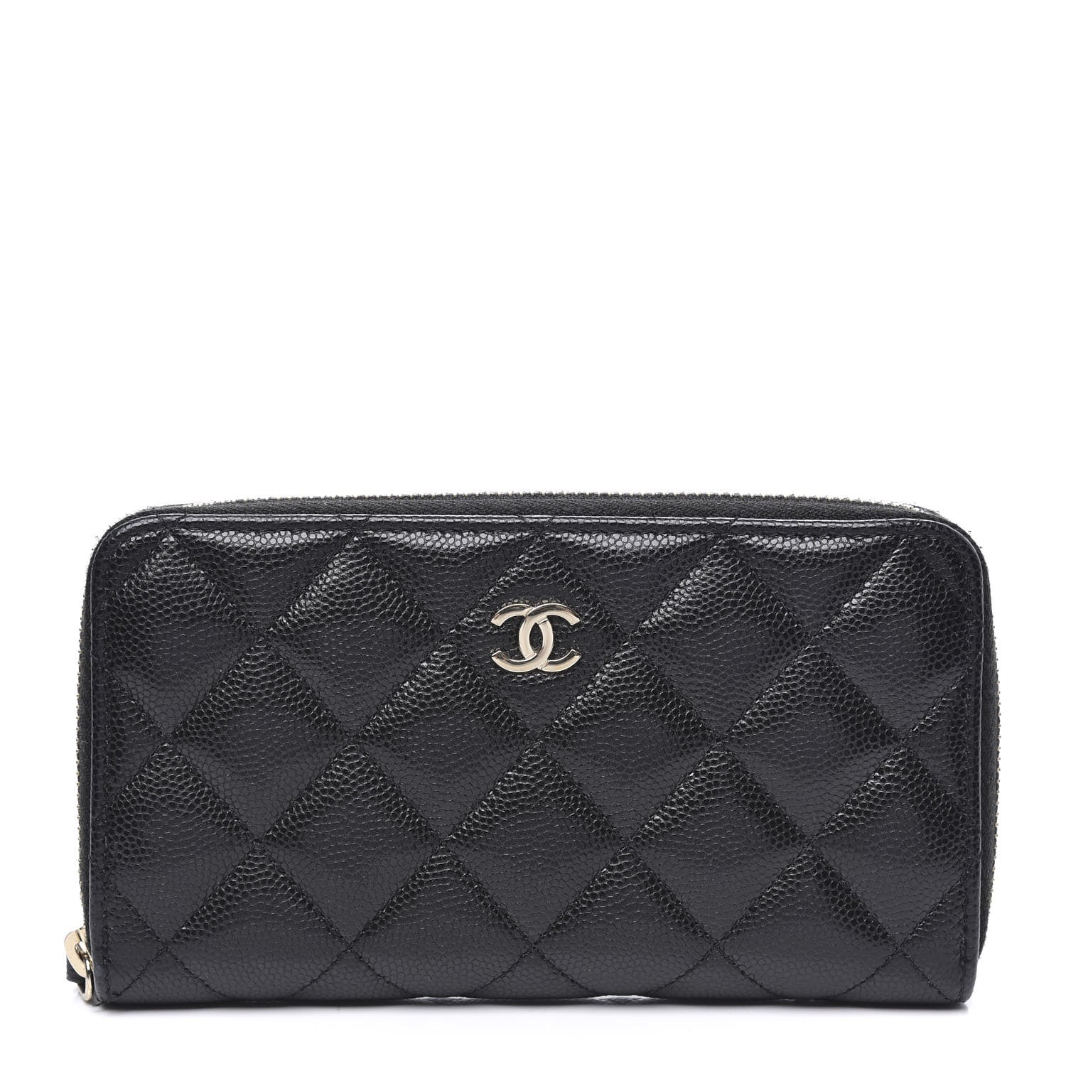 Chanel Caviar Quilted Medium Zip Around Wallet Black 1 of 9