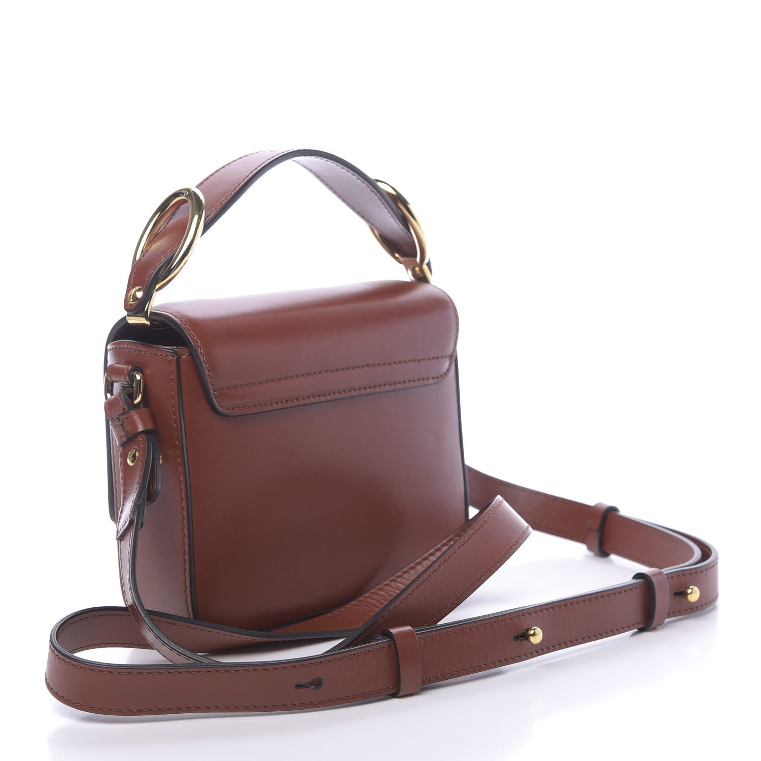 Chloe Shiny Calfskin Suede Mini C Bag Sepia Brown 3 of 10